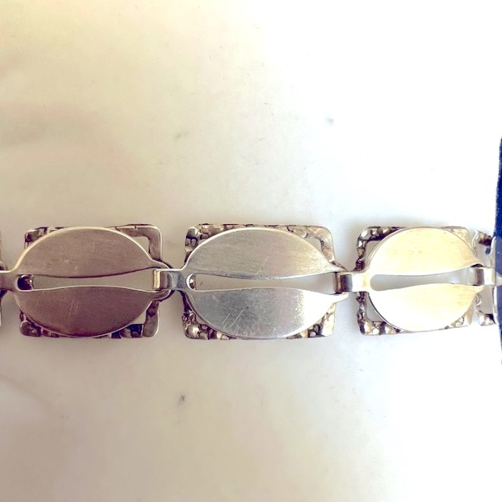 Beau Sterling .925 Rectangular Link Bracelet Vint… - image 4